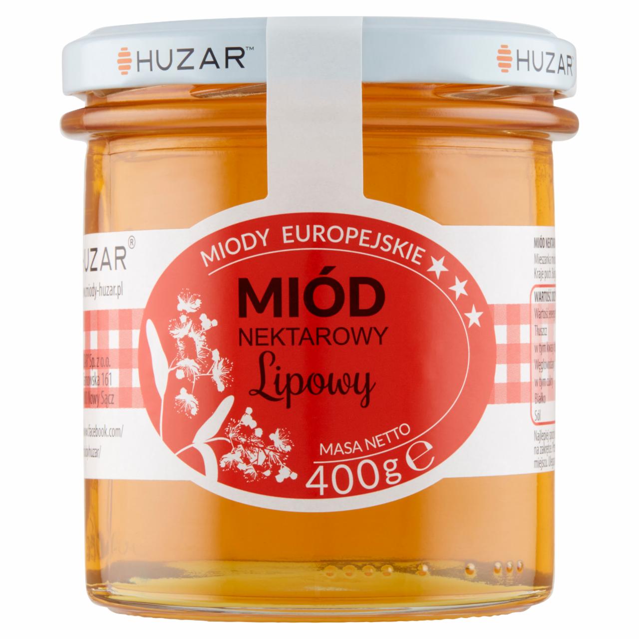 Zdjęcia - Huzar Miód nektarowy lipowy 400 g