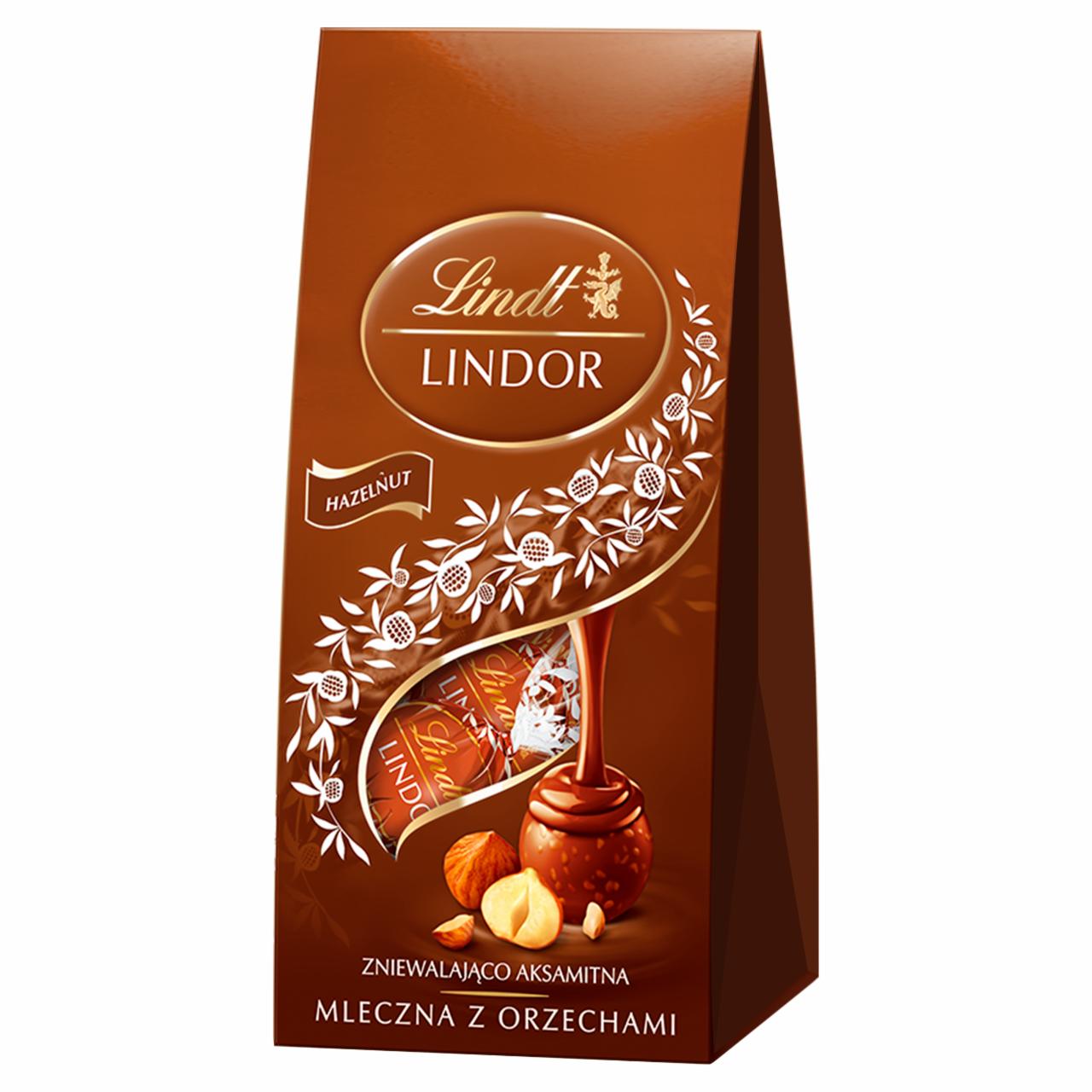 Zdjęcia - Lindt Lindor Praliny z czekolady mlecznej z orzechami laskowymi 100 g