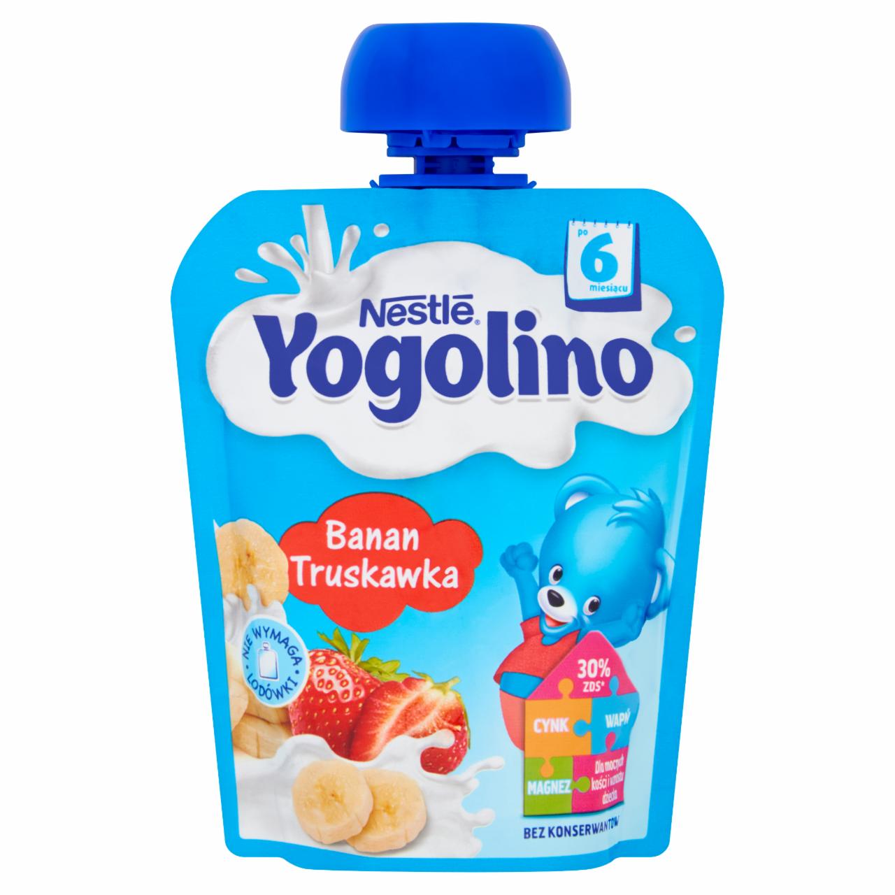 Zdjęcia - Nestlé Yogolino Deserek owocowo-mleczny banan truskawka po 6 miesiącu 90 g