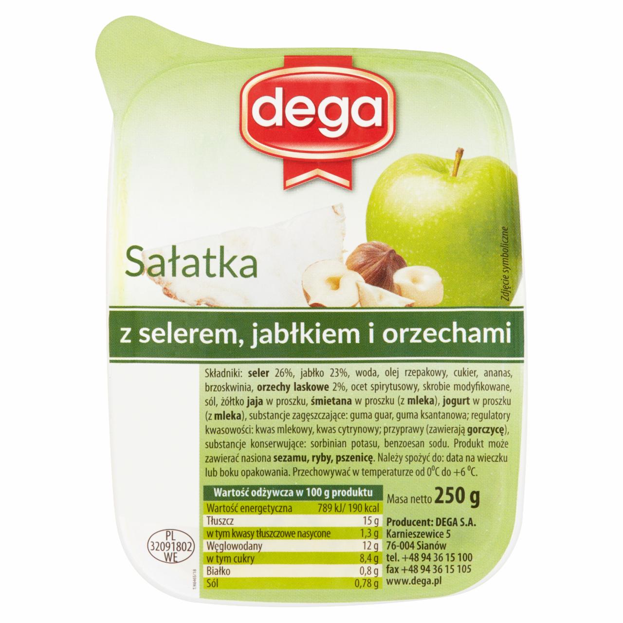 Zdjęcia - Dega Sałatka z selerem jabłkiem i orzechami 250 g