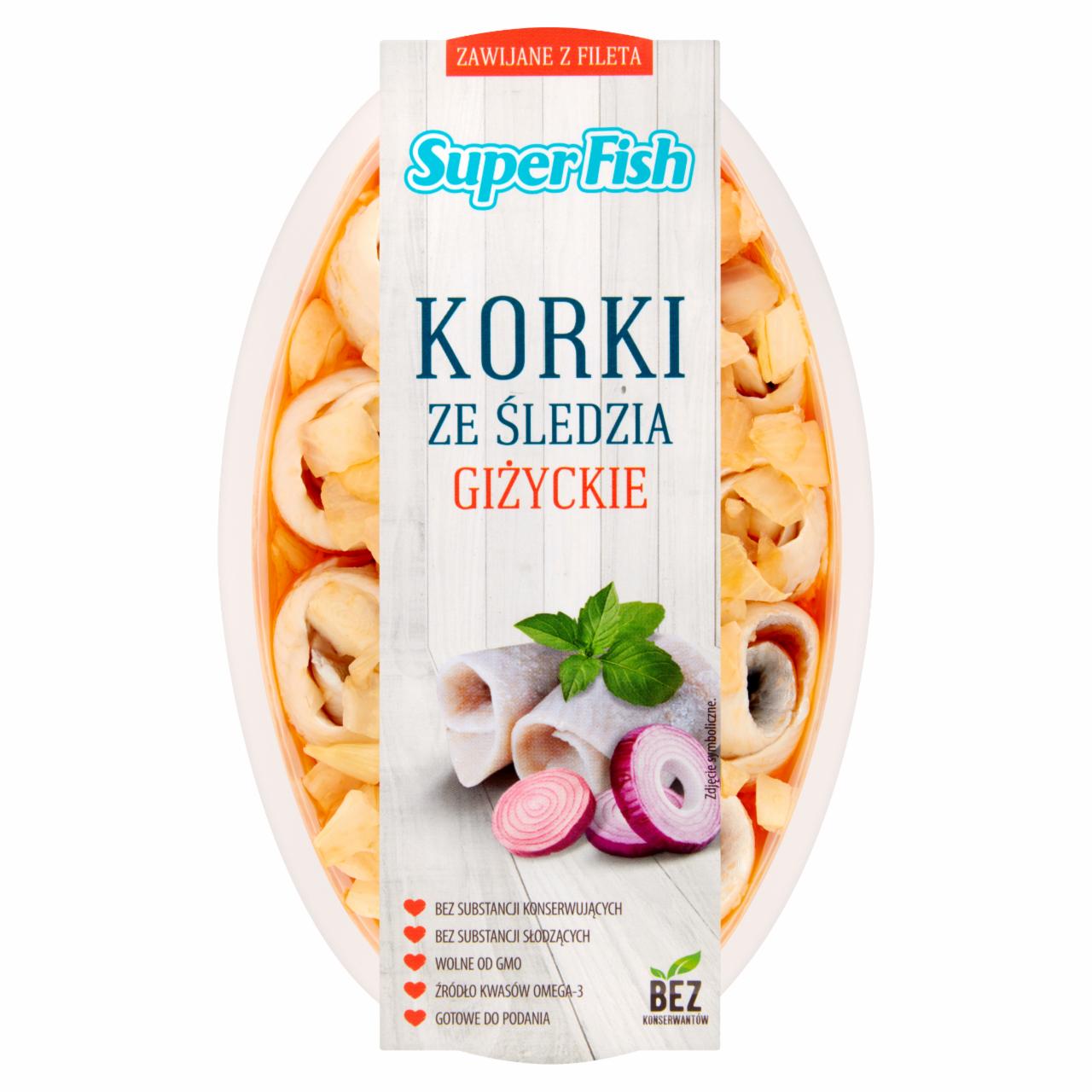 Zdjęcia - SuperFish Korki ze śledzia giżyckie 250 g