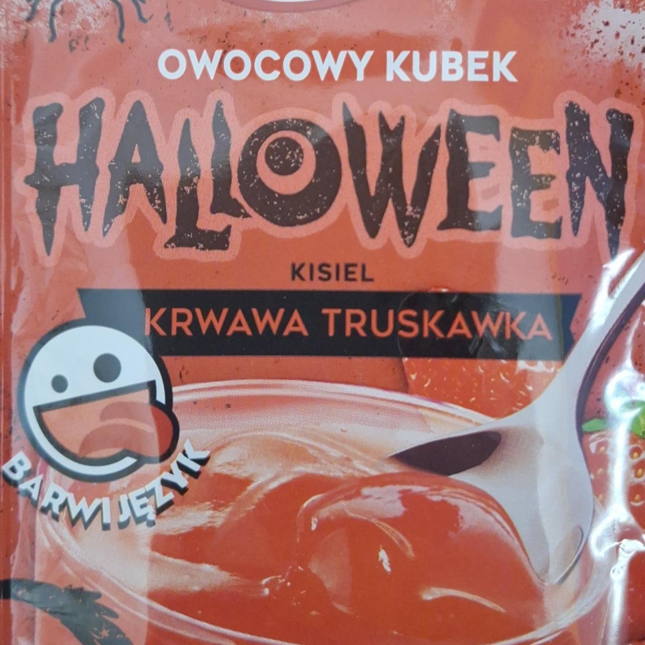 Zdjęcia - Owocowy kubek halloween kisiel krwawa truskawka Delecta