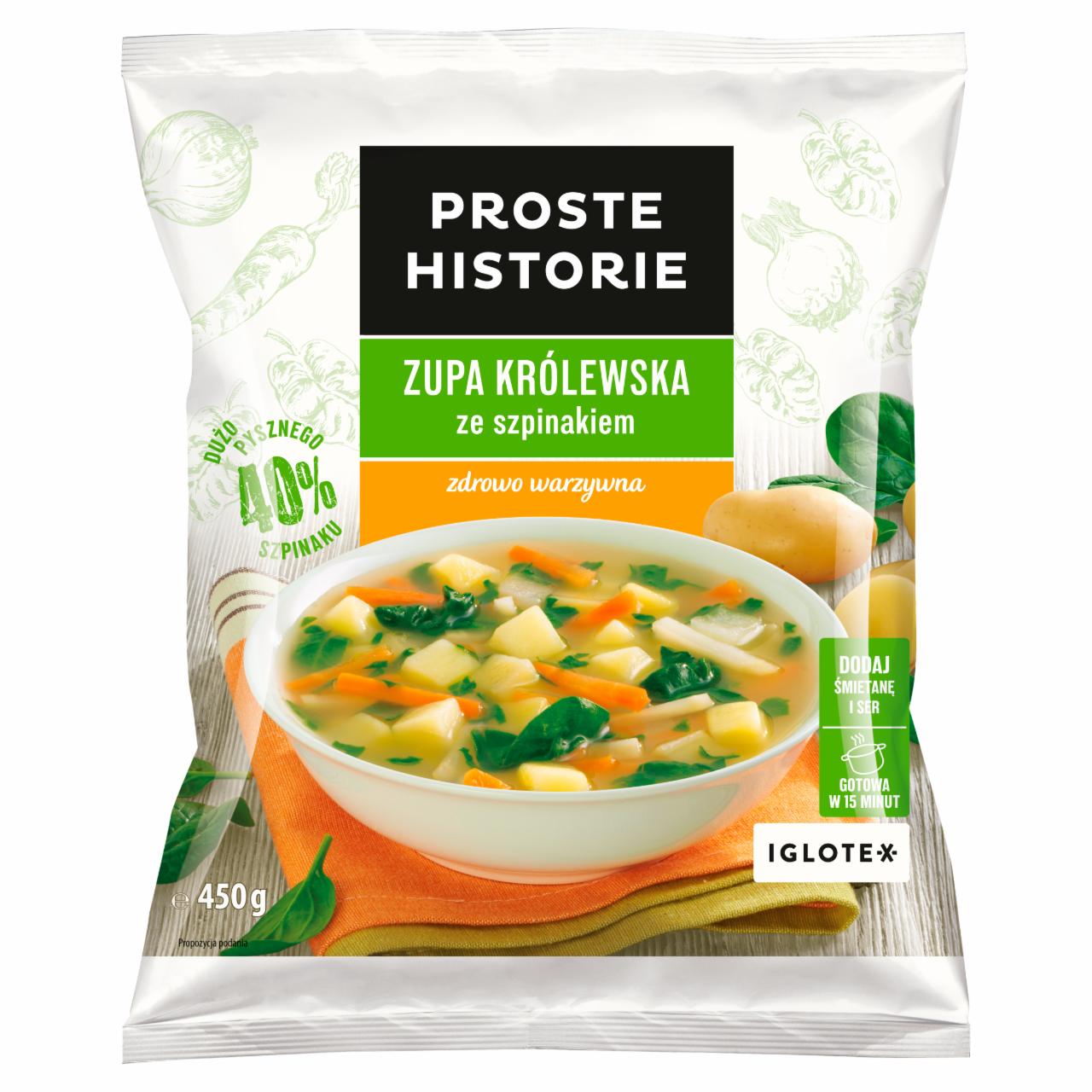 Zdjęcia - Proste Historie Zupa królewska ze szpinakiem 450 g