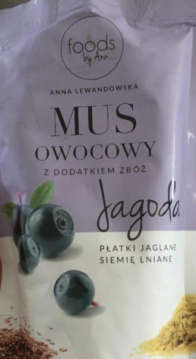 Zdjęcia - Mus owocowy z dodatkiem zbóż jagoda foods by Ann