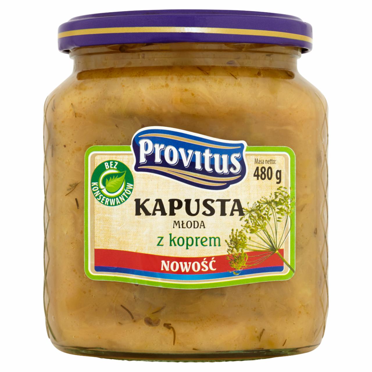 Zdjęcia - Kapusta młoda z koperkiem 480 g Provitus