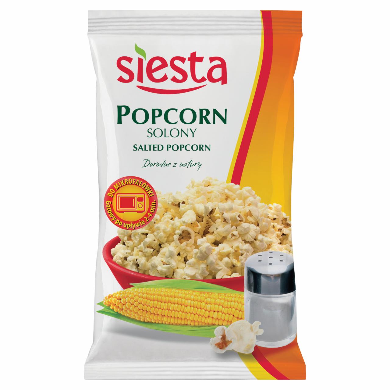 Zdjęcia - Siesta Popcorn solony do mikrofalówki 90 g