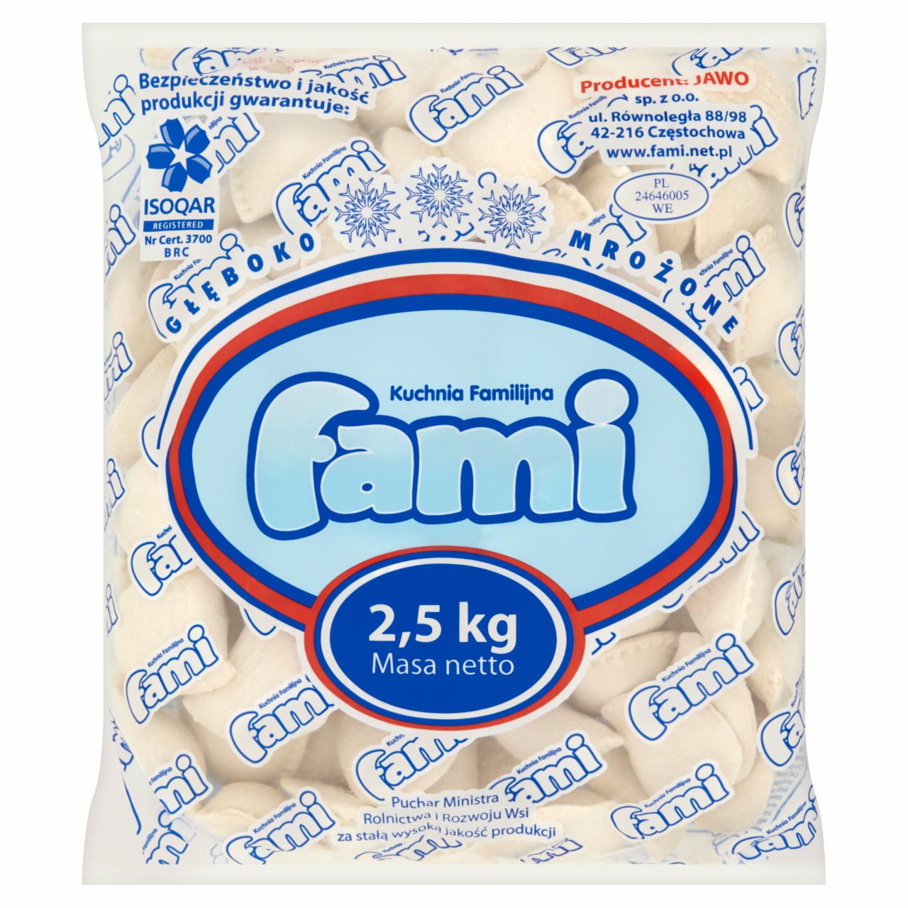 Zdjęcia - Fami Kuchnia Familijna Pierogi z kapustą i grzybami 2,5 kg