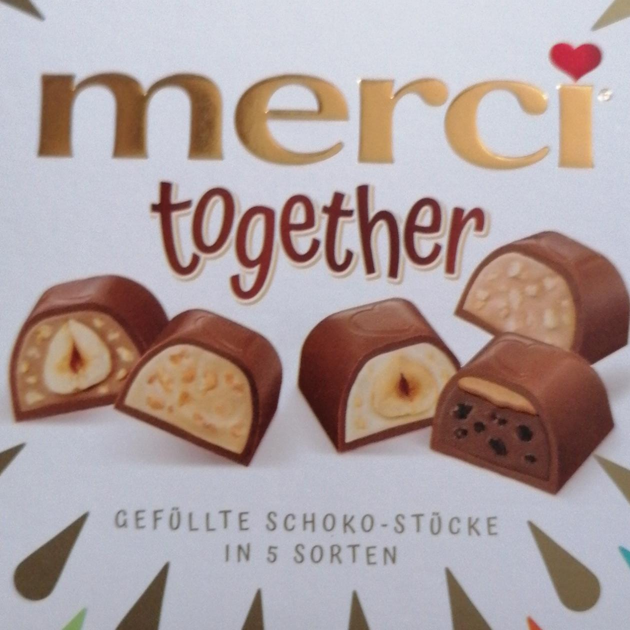 Zdjęcia - Gefullte schoko-stucke in 5 sorten Merci together