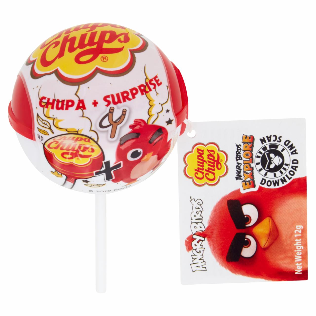 Zdjęcia - Chupa Chups Angry Birds Lizak o smaku truskawkowym 12 g