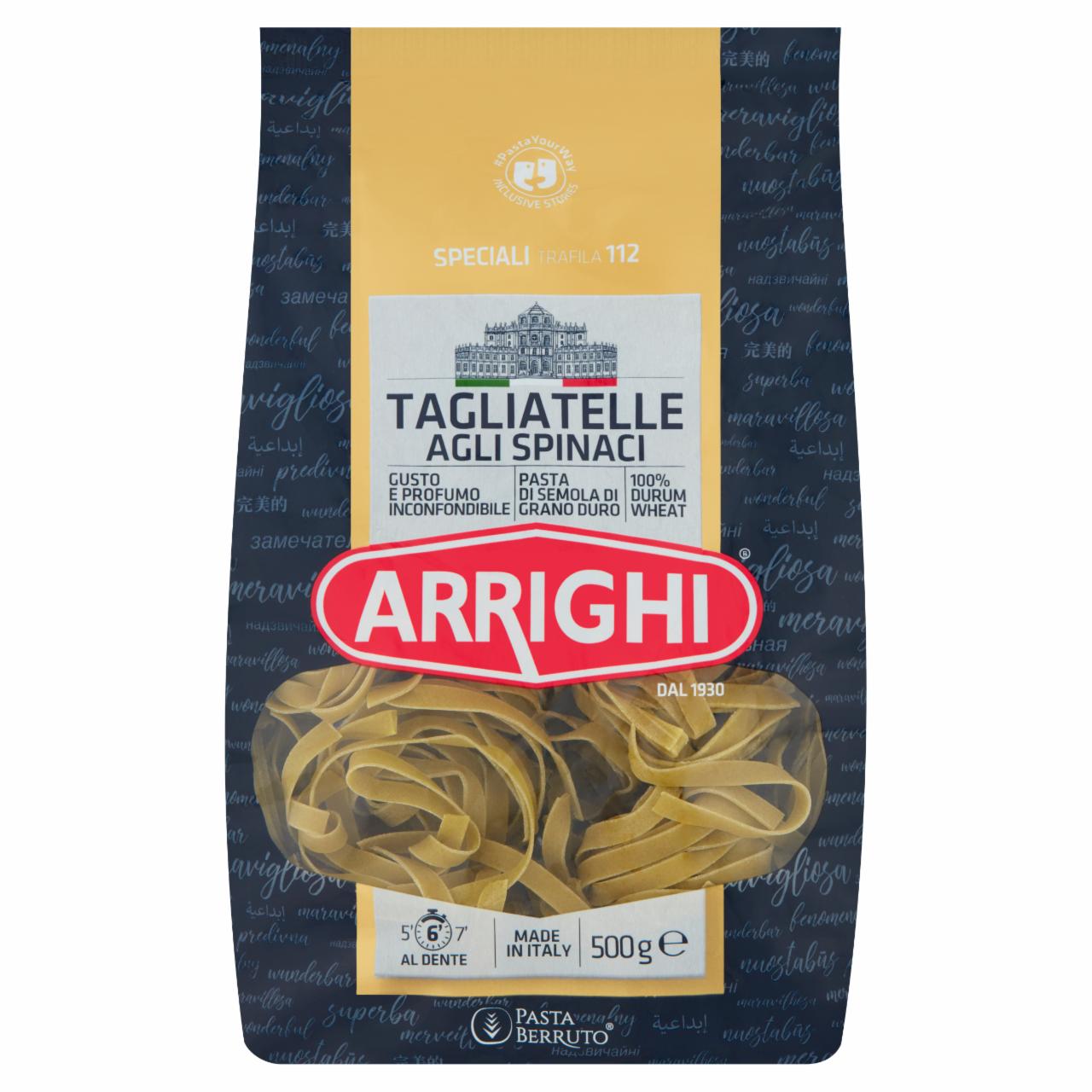 Zdjęcia - Arrighi Makaron tagliatelle agli spinaci 500 g