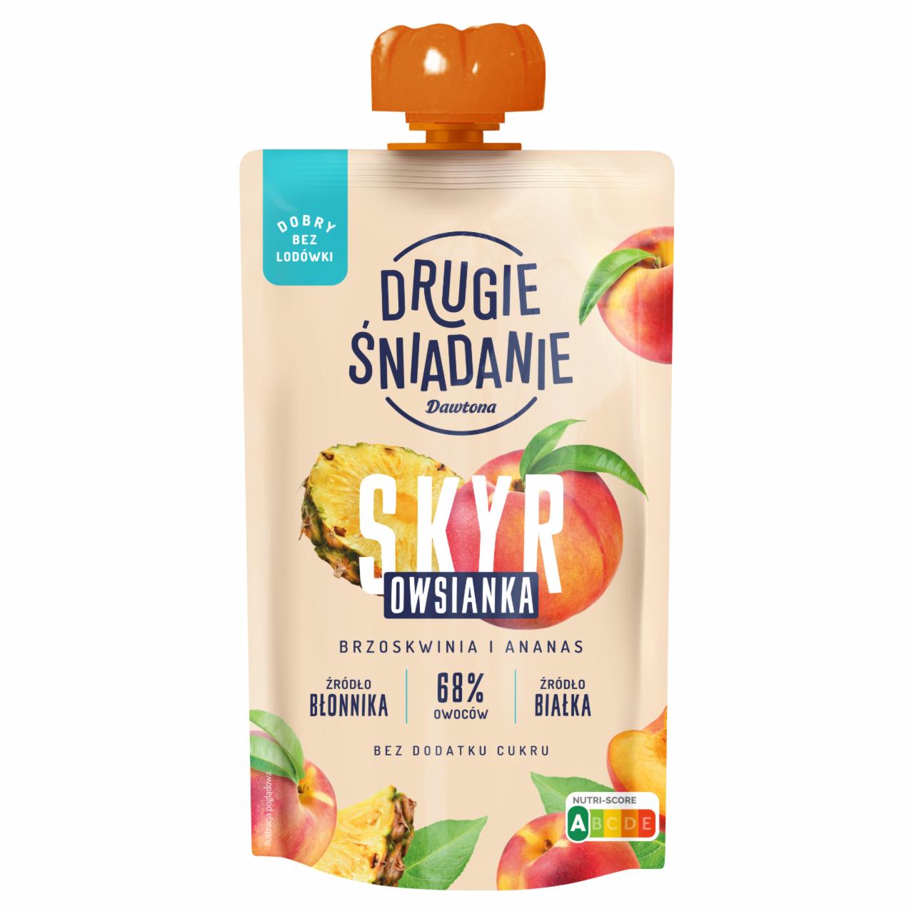 Zdjęcia - Drugie Śniadanie Skyr owsianka brzoskwinia i ananas 160 g