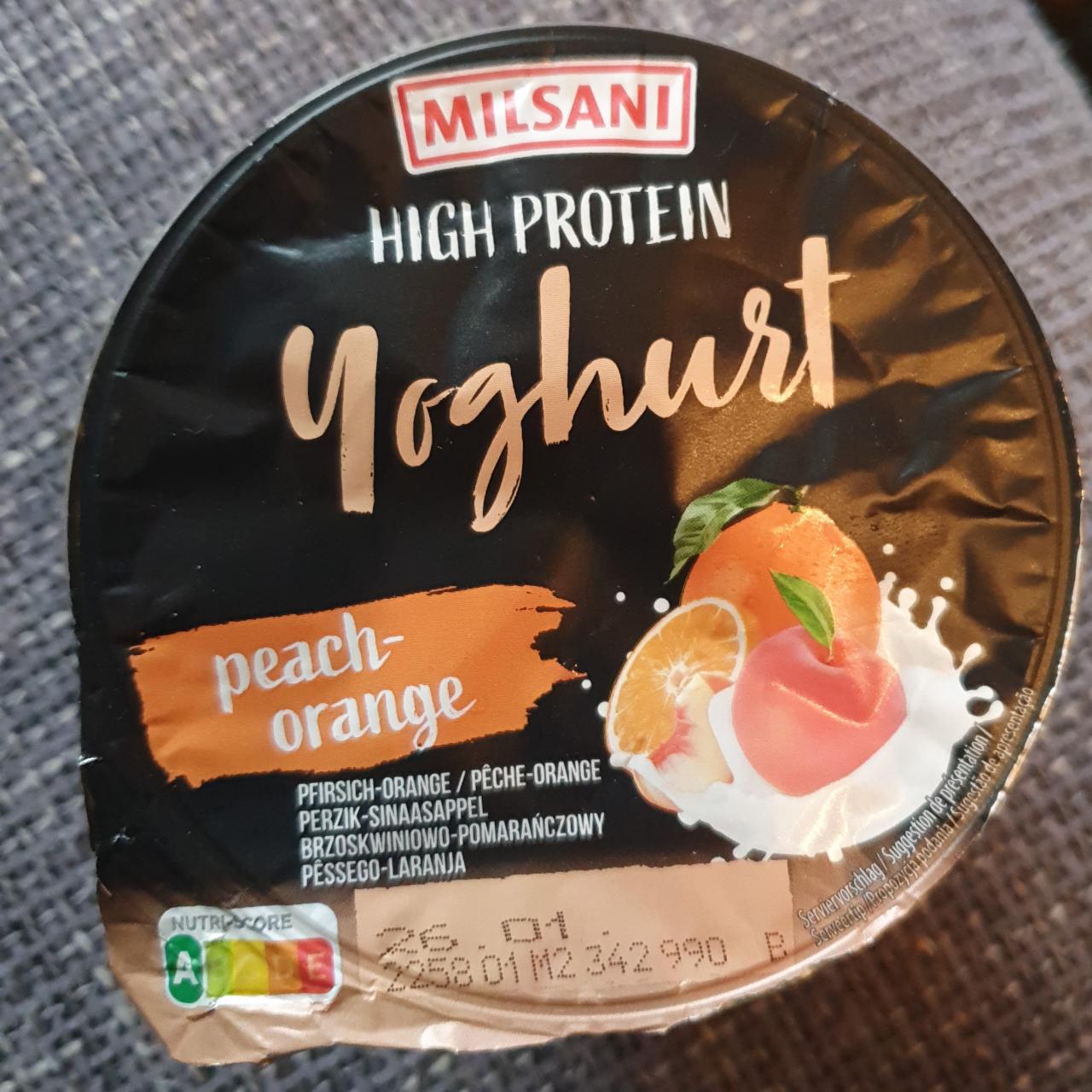 Zdjęcia - High protein Yoghurt peach-orange Milsani