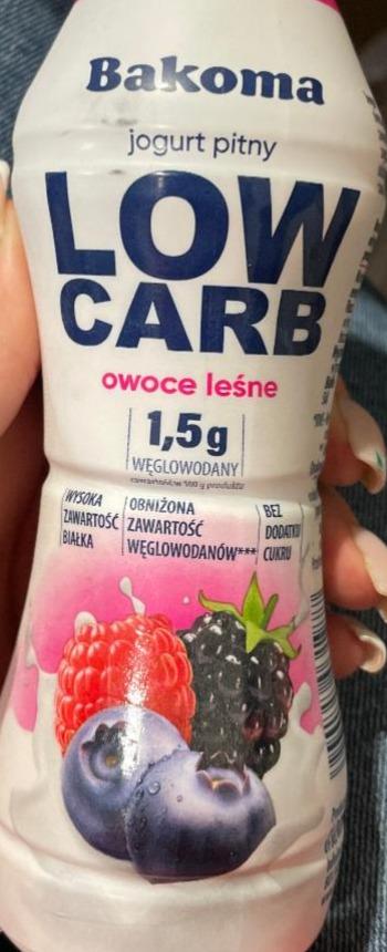 Zdjęcia - Bakoma Low Carb Jogurt pitny owoce leśne 300 g