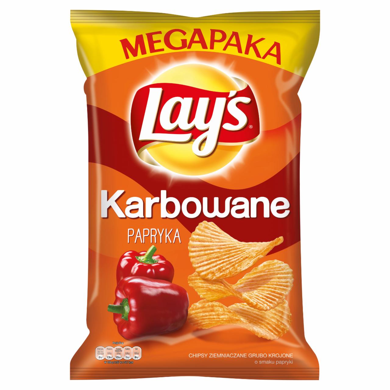 Zdjęcia - Lay's Karbowane Papryka Chipsy ziemniaczane 225 g