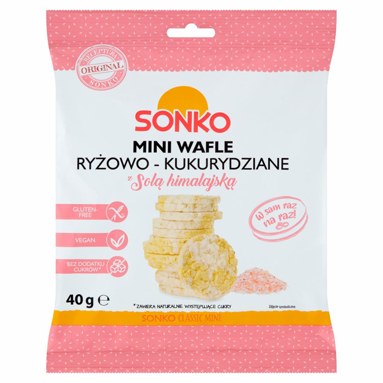 Zdjęcia - Sonko Mini wafle ryżowo - kukurydziane z solą himalajską 40 g