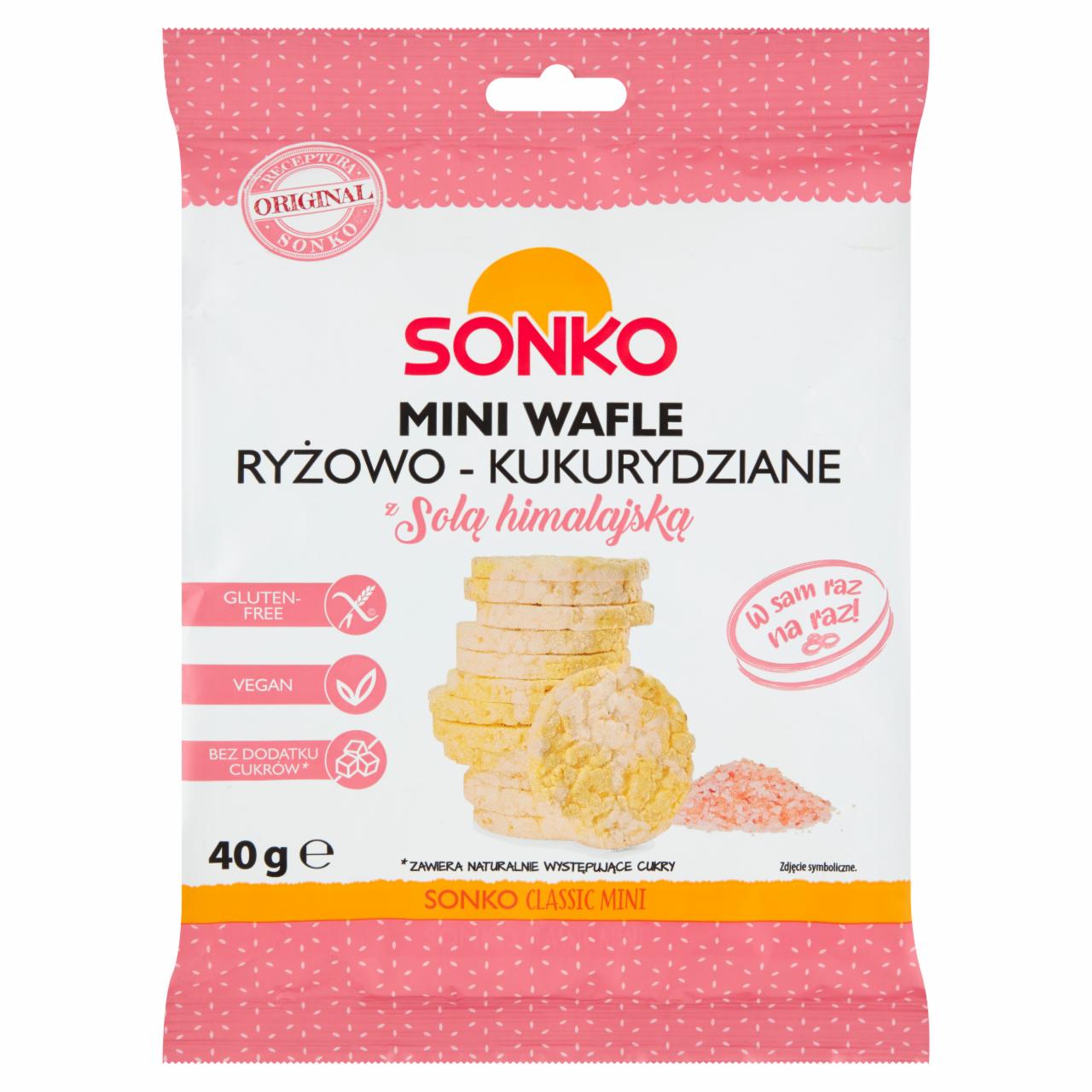 Zdjęcia - Sonko Mini wafle ryżowo - kukurydziane z solą himalajską 40 g