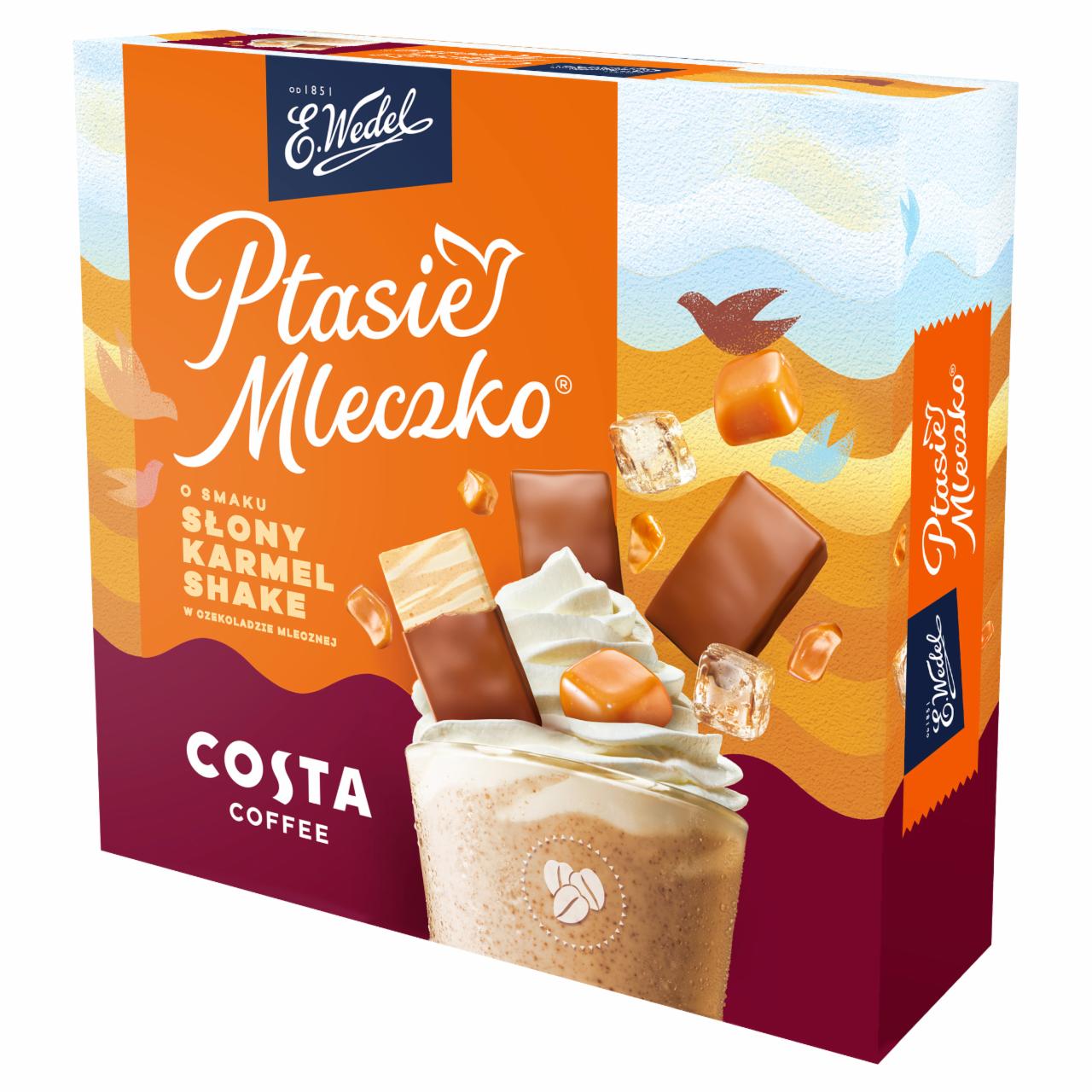 Zdjęcia - E. Wedel Ptasie mleczko o smaku słony karmel shake w czekoladzie mlecznej 340 g