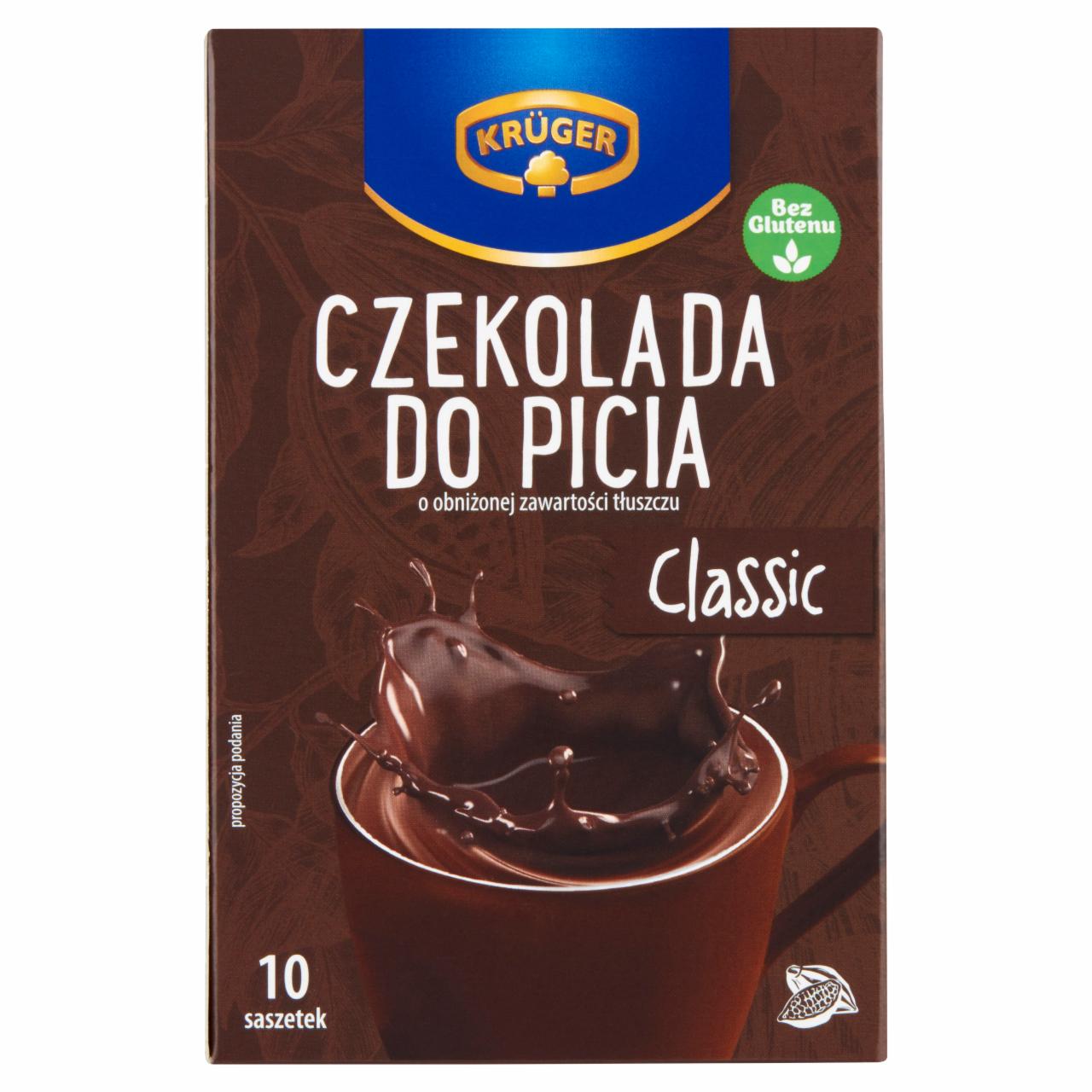 Zdjęcia - Krüger Classic Czekolada do picia o obniżonej zawartości tłuszczu 250 g (10 x 25 g)