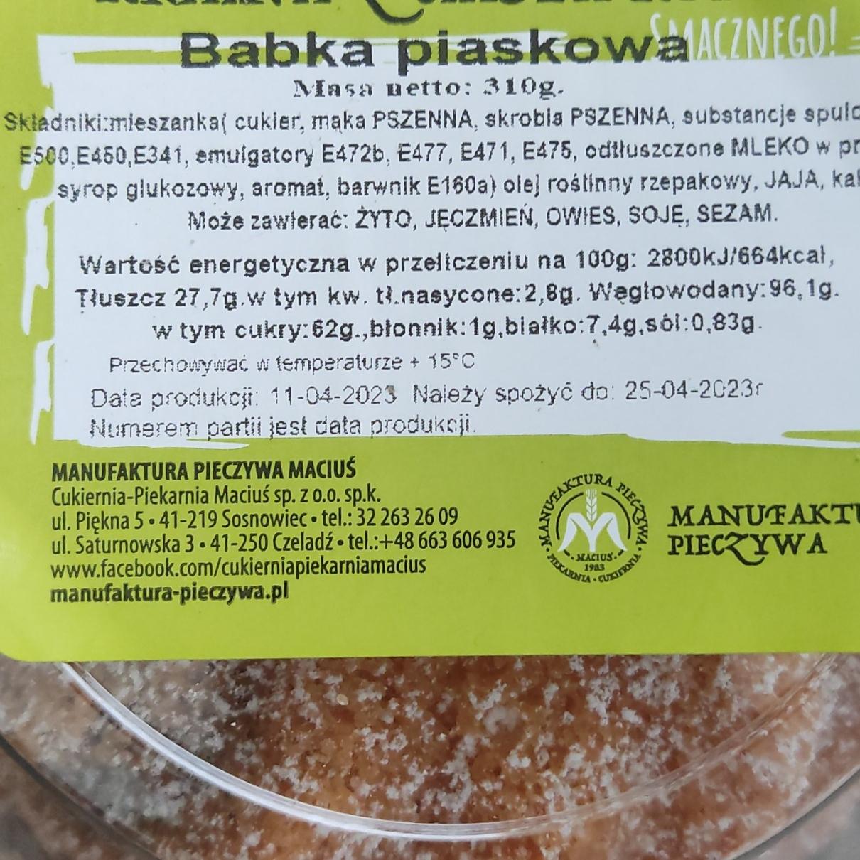 Zdjęcia - babka piaskowa maciuś