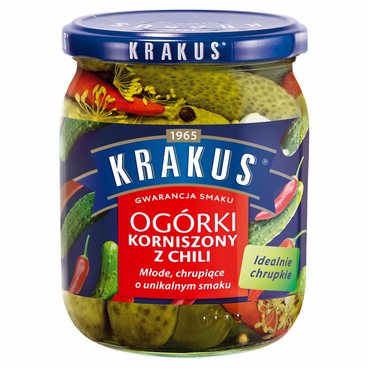 Zdjęcia - Krakus Ogórki korniszony z chili 500 g