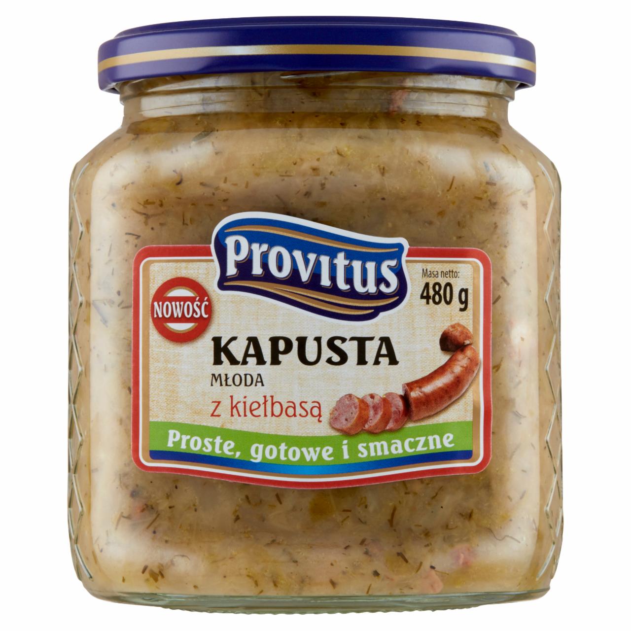 Zdjęcia - Provitus Kapusta młoda z kiełbasą 480 g