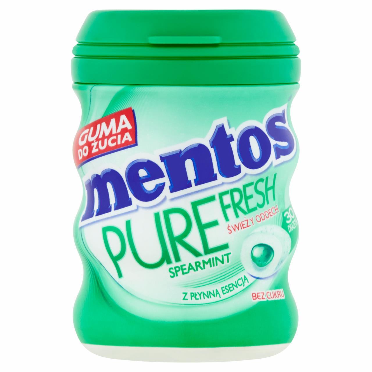 Zdjęcia - Mentos Pure Fresh Spearmint Guma do żucia bez cukru 60 g (30 sztuk)