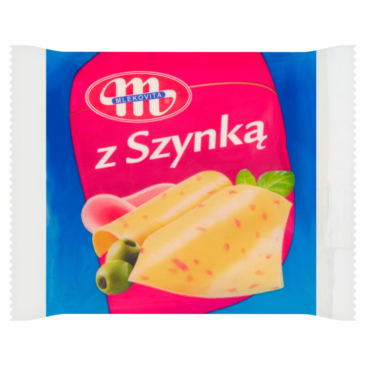 Zdjęcia - Mlekovita Ser topiony w plastrach z szynką 130 g (8 sztuk)