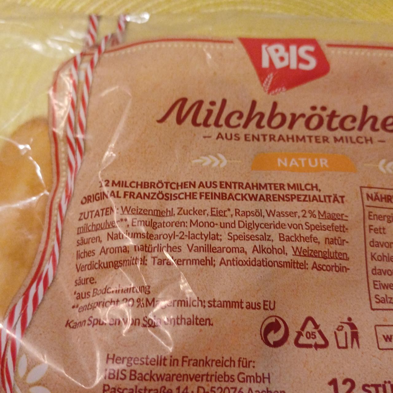 Zdjęcia - Milchbrötchen natur Ibis