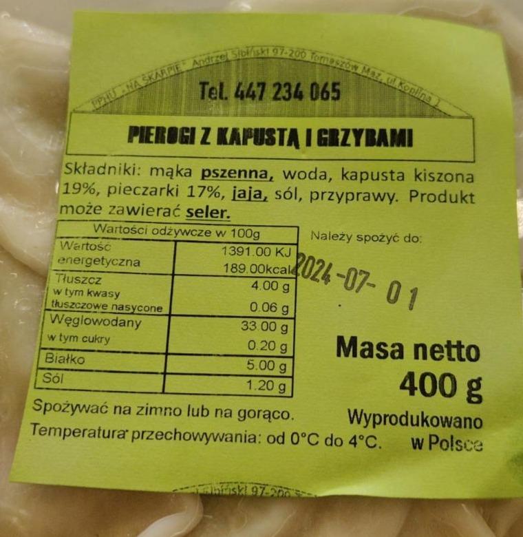 Zdjęcia - Pierogi z kapustą i grzybami Na skarpie