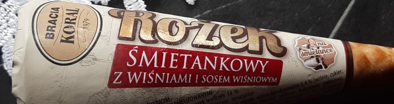 Zdjęcia - Rożek śmietankowy z wiśniami i sosem wiśniowym Bracia Koral