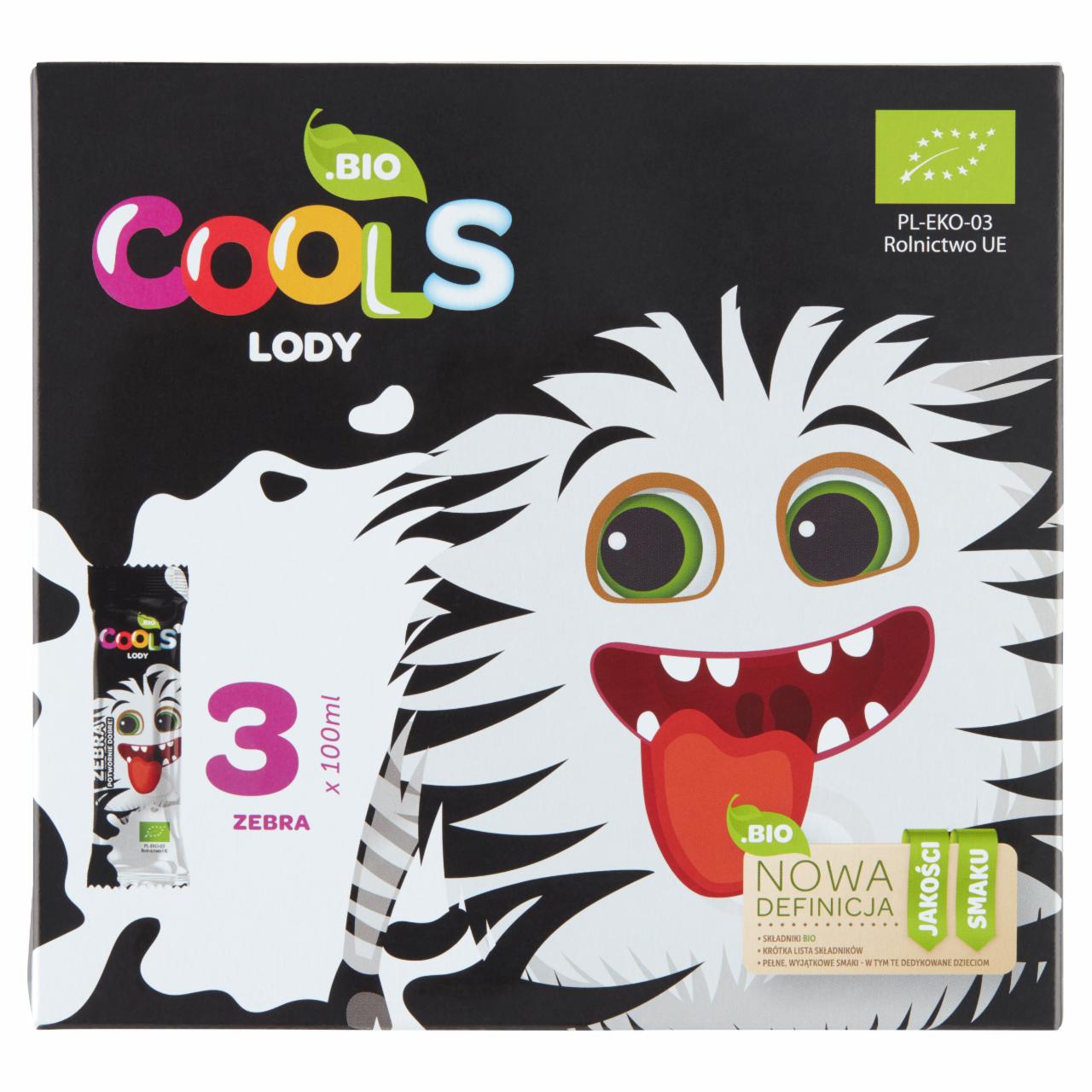 Zdjęcia - BIO Cools Zebra Lody śmietankowo-czekoladowe 300 ml (3 x 100 ml)