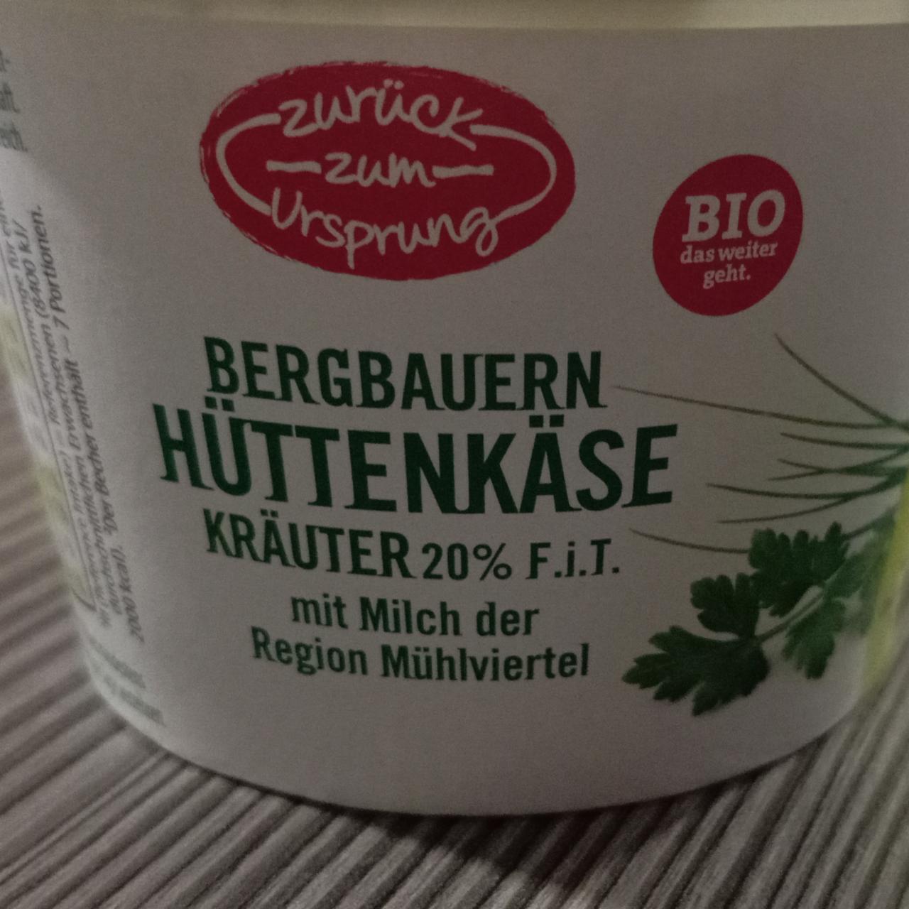 Zdjęcia - Bergbauern hüttekäse 20% f.i.t kräuter Zurück zum Ursprung