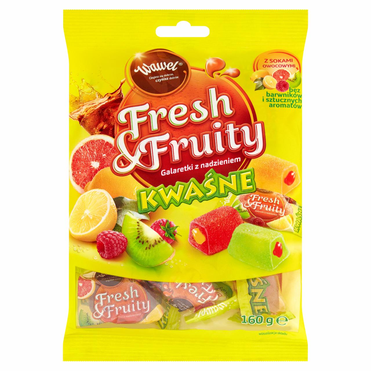 Zdjęcia - Wawel Fresh & Fruity Galaretki z nadzieniem kwaśne 160 g