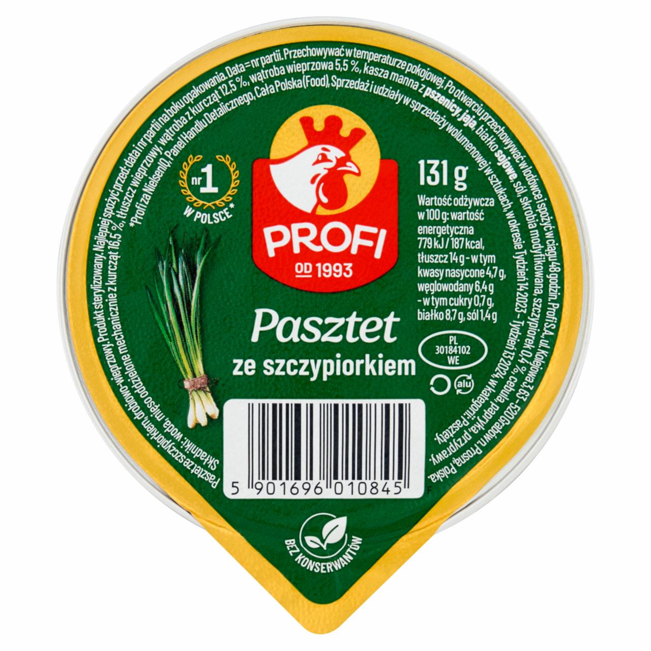 Zdjęcia - Profi Pasztet ze szczypiorkiem 131 g