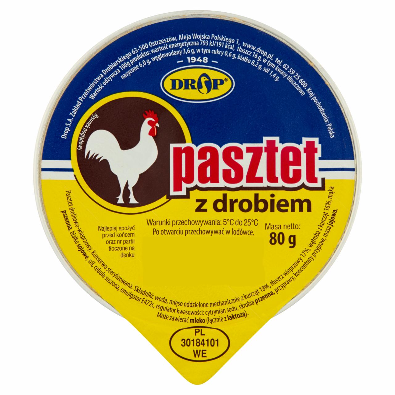 Zdjęcia - Drop Pasztet z drobiem 80 g