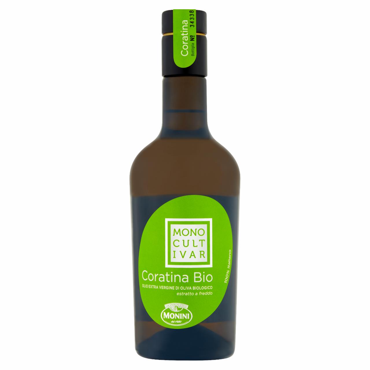 Zdjęcia - Monini Monocultivar Coratina Bio Oliwa z oliwek najwyższej jakości z pierwszego tłoczenia 500 ml