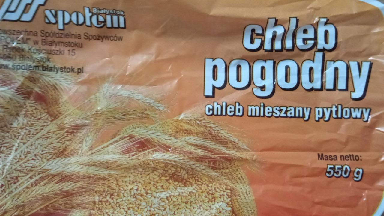 Zdjęcia - Chleb pogodny mieszany pytlowy Społem Białystok