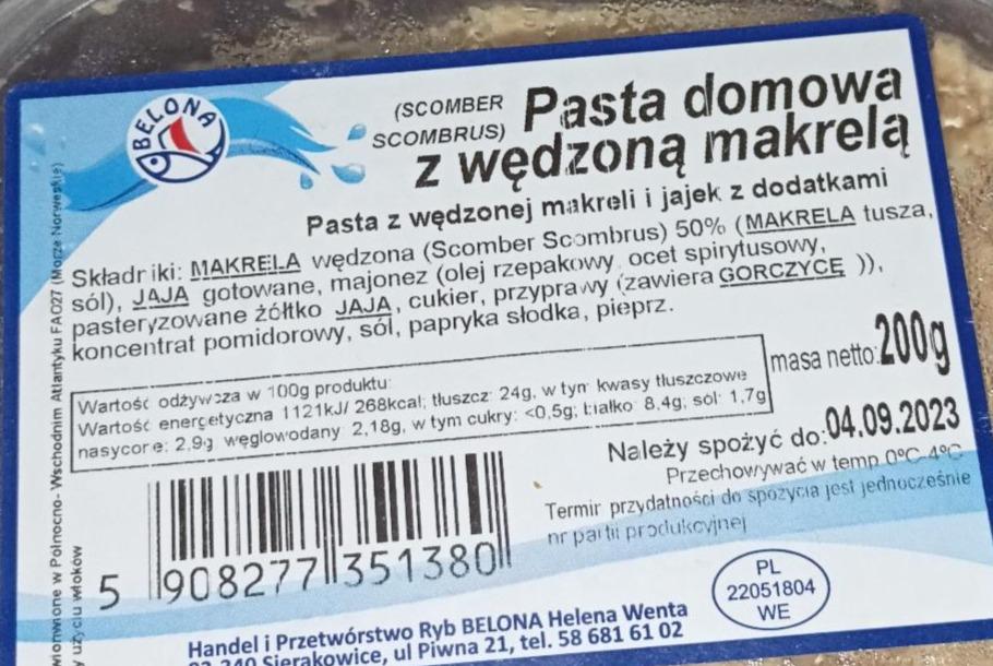 Zdjęcia - Pasta domowa z wędzoną makrelą Belona