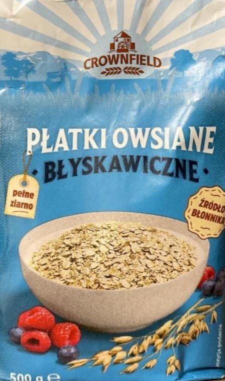 Zdjęcia - płatki owsiane błyskawiczne oat flakes fine whole grain Crownfield