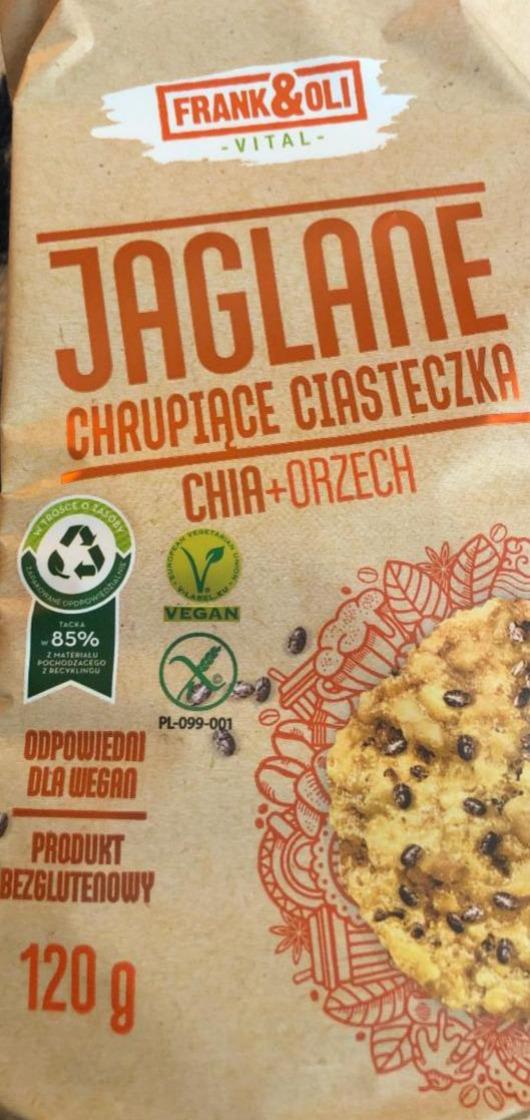 Zdjęcia - Jaglane chrupiące ciasteczka chia orzech Frank&Oli