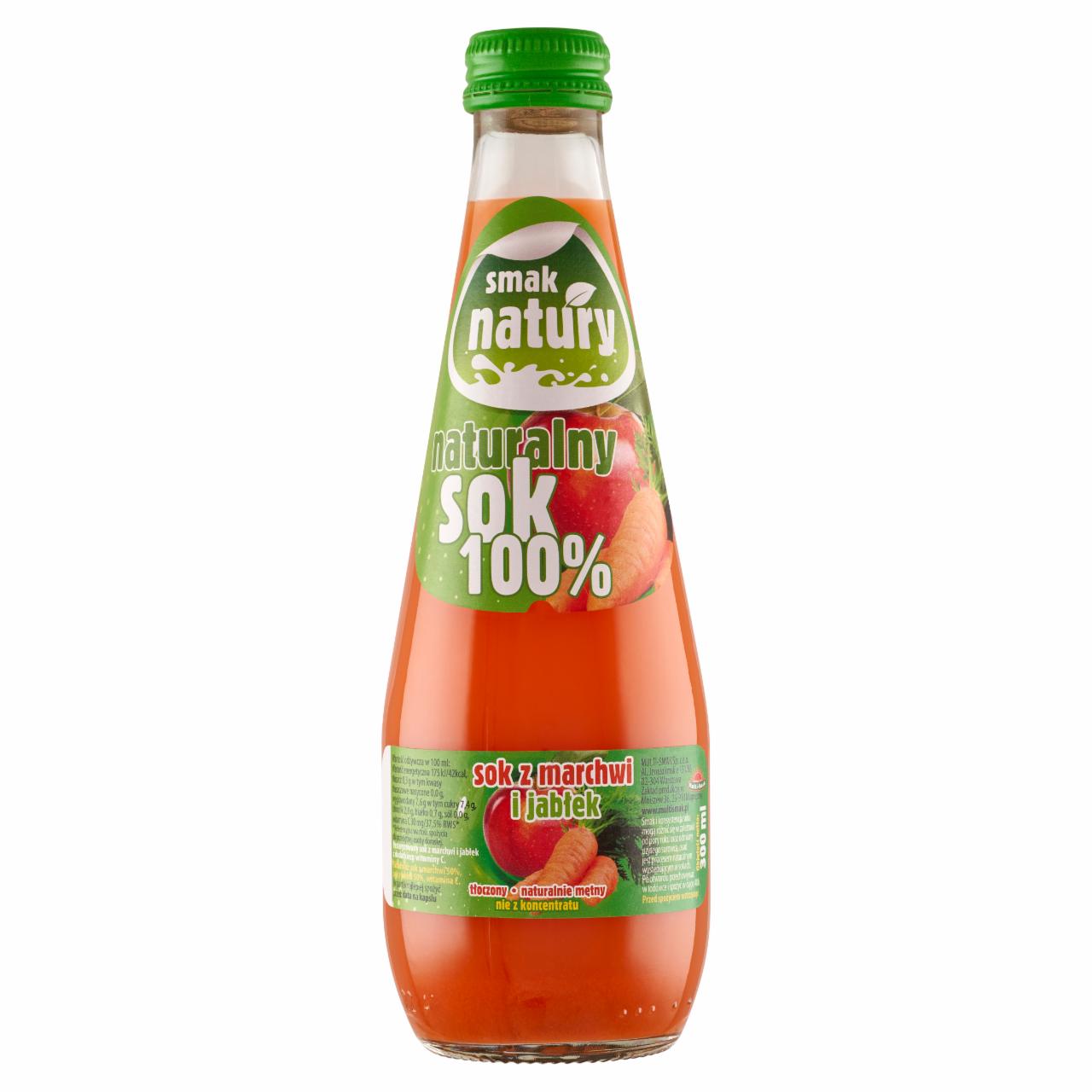 Zdjęcia - Smak natury Sok z marchwi i jabłek 300 ml