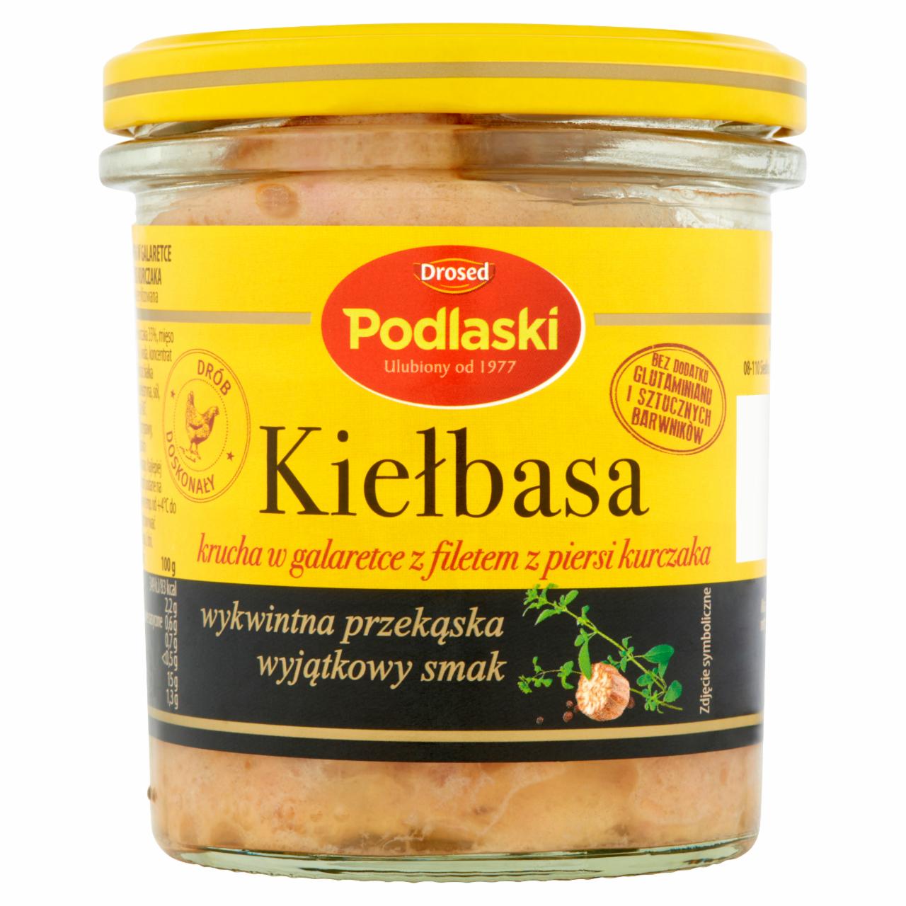 Zdjęcia - Drosed Podlaski Kiełbasa krucha w galaretce z filetem z piersi kurczaka 280 g