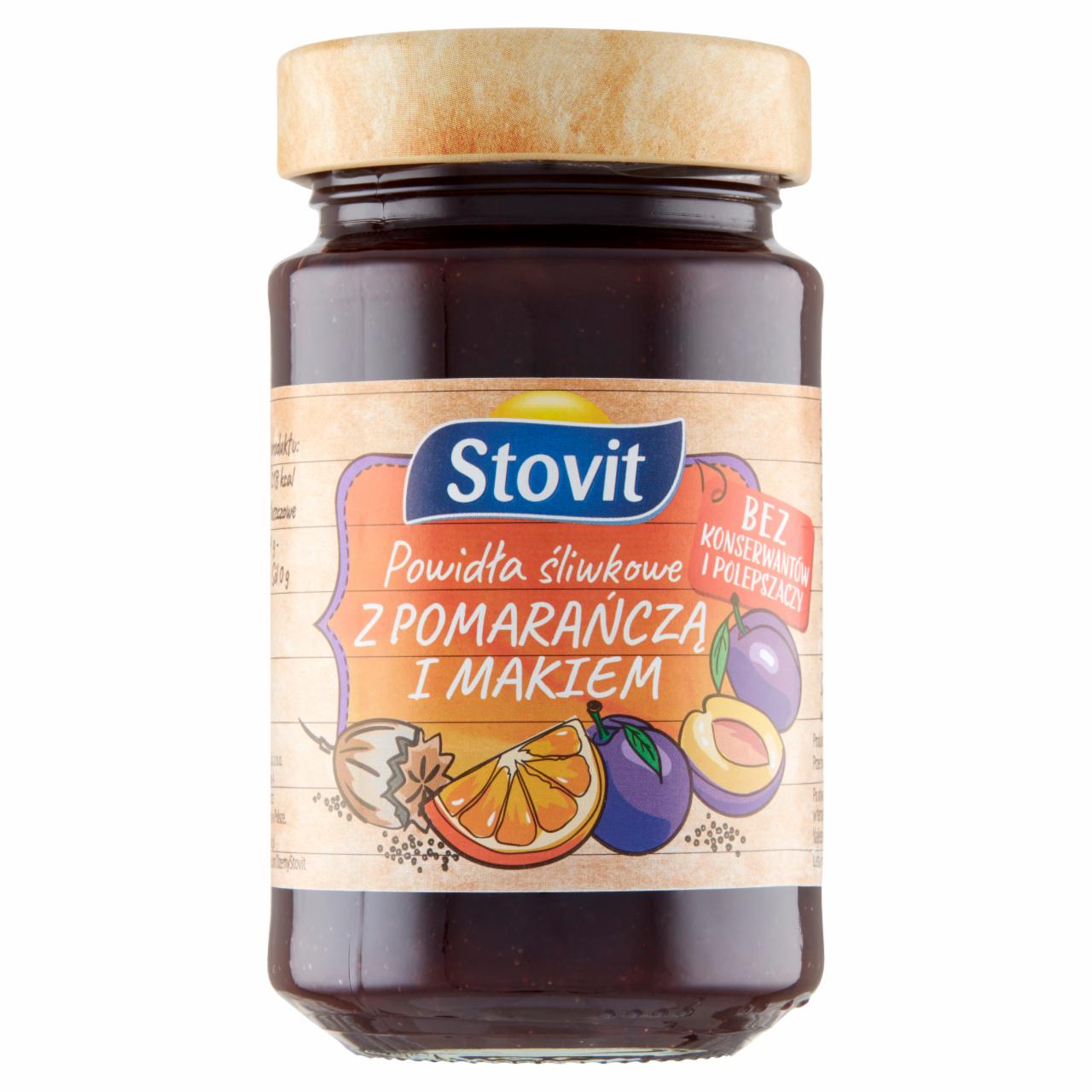 Zdjęcia - Stovit Powidła śliwkowe z pomarańczą i makiem 280 g