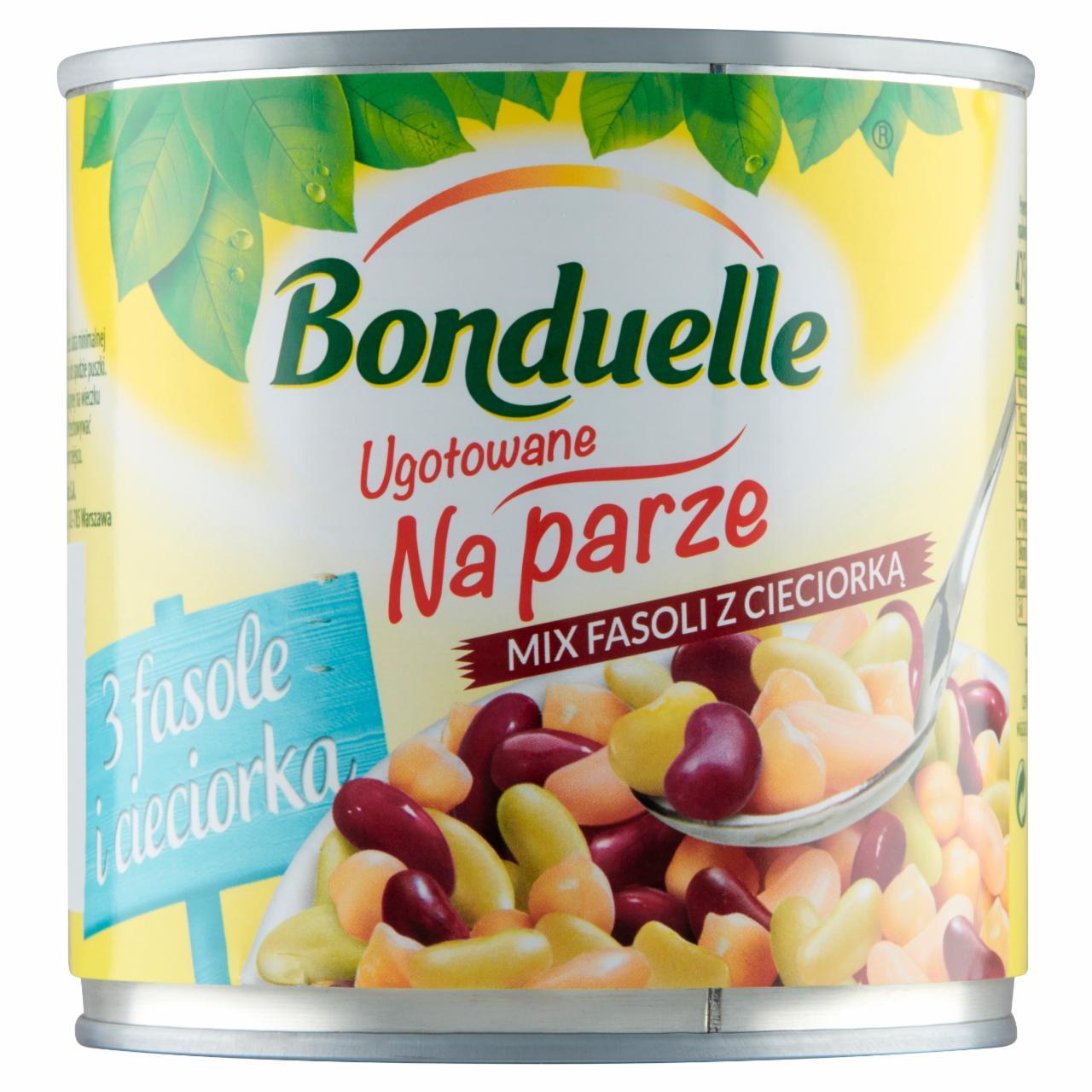 Zdjęcia - Bonduelle Ugotowane na parze Mix fasoli z cieciorką 310 g