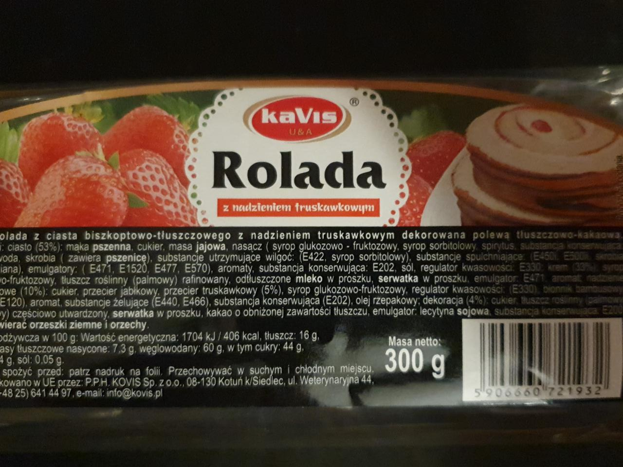 Zdjęcia - Rolada z nadzieniem truskawkowym kaVis