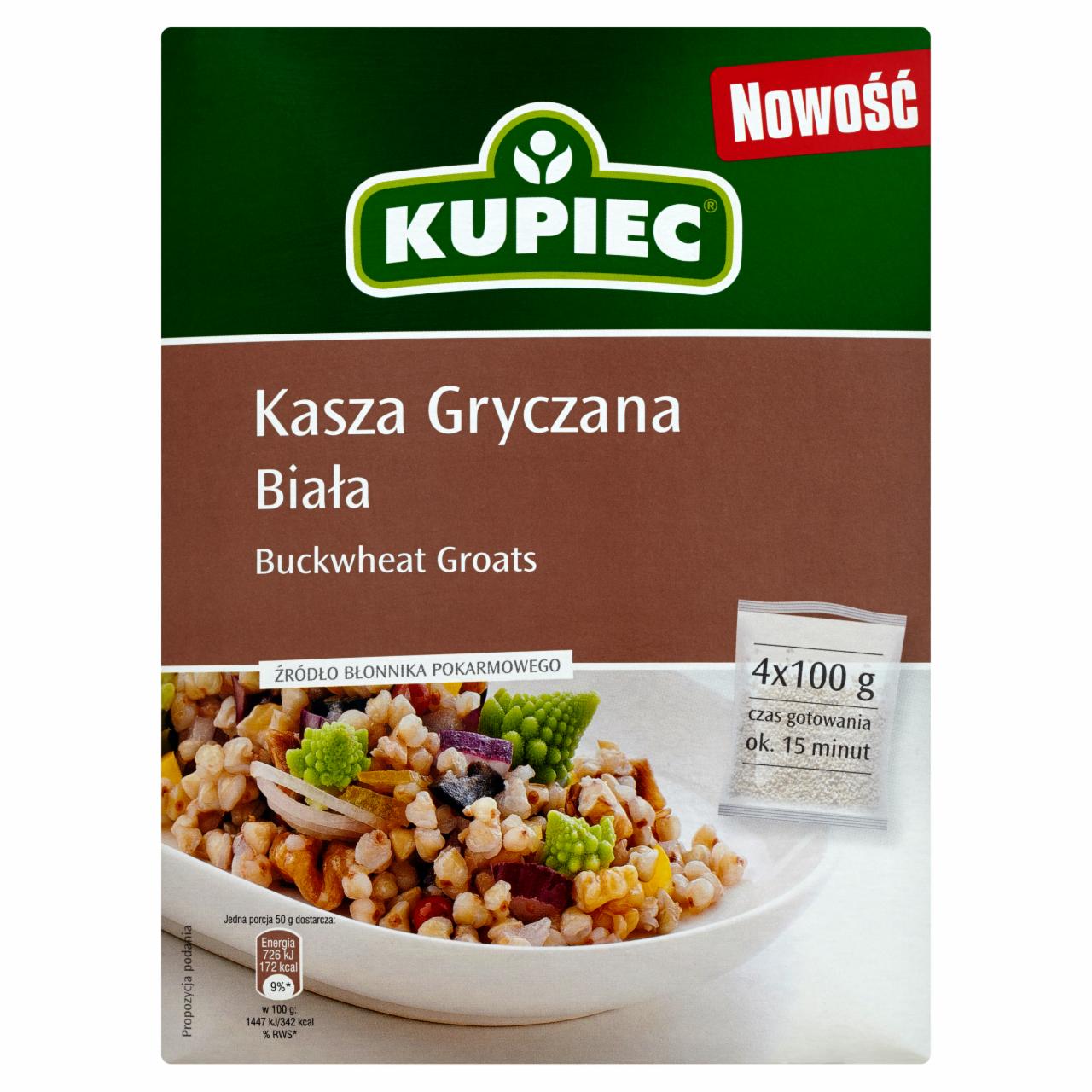 Zdjęcia - Kupiec Kasza gryczana biała 400 g (4 torebki)