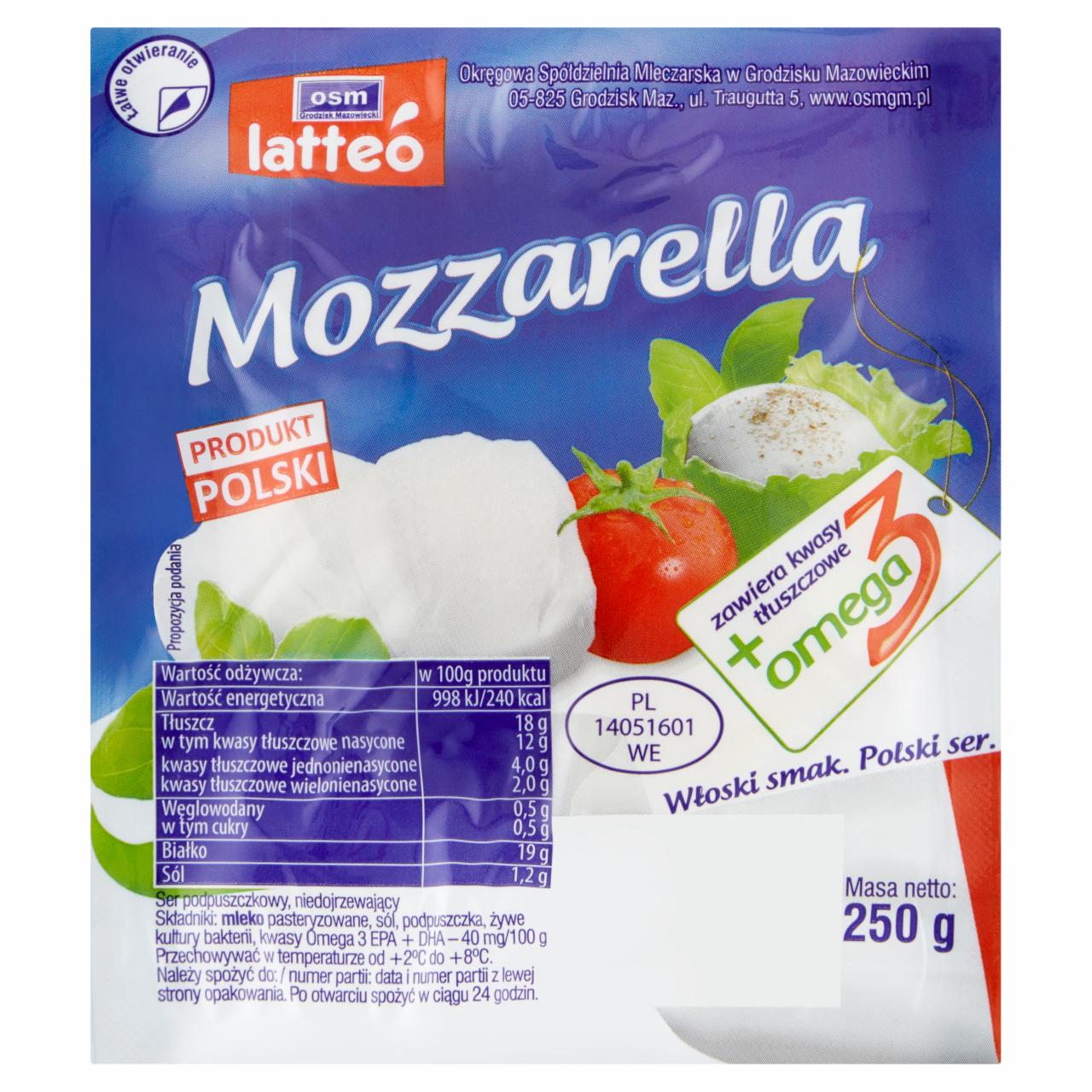 Zdjęcia - OSM Grodzisk Mazowiecki latteó Mozzarella 250 g