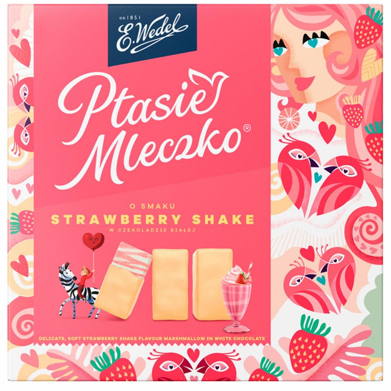 Zdjęcia - Ptasie Mleczko o smaku Strawberry Shake E. Wedel