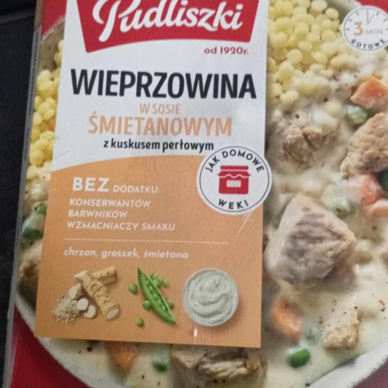 Zdjęcia - Wieprzowina w sosie śmietanowym z kuskusem perłowym Pudliszki