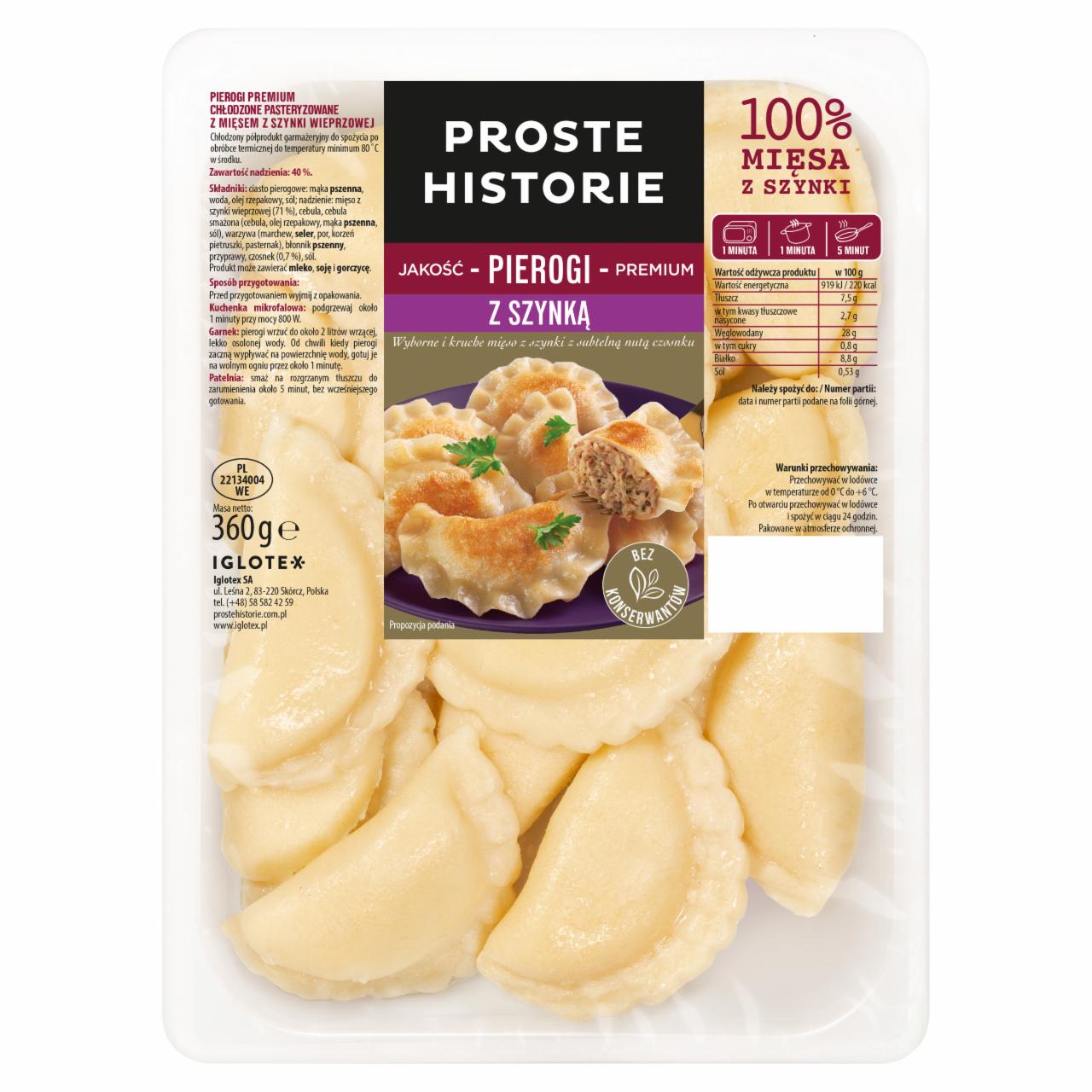 Zdjęcia - Proste Historie Pierogi z szynką 360 g